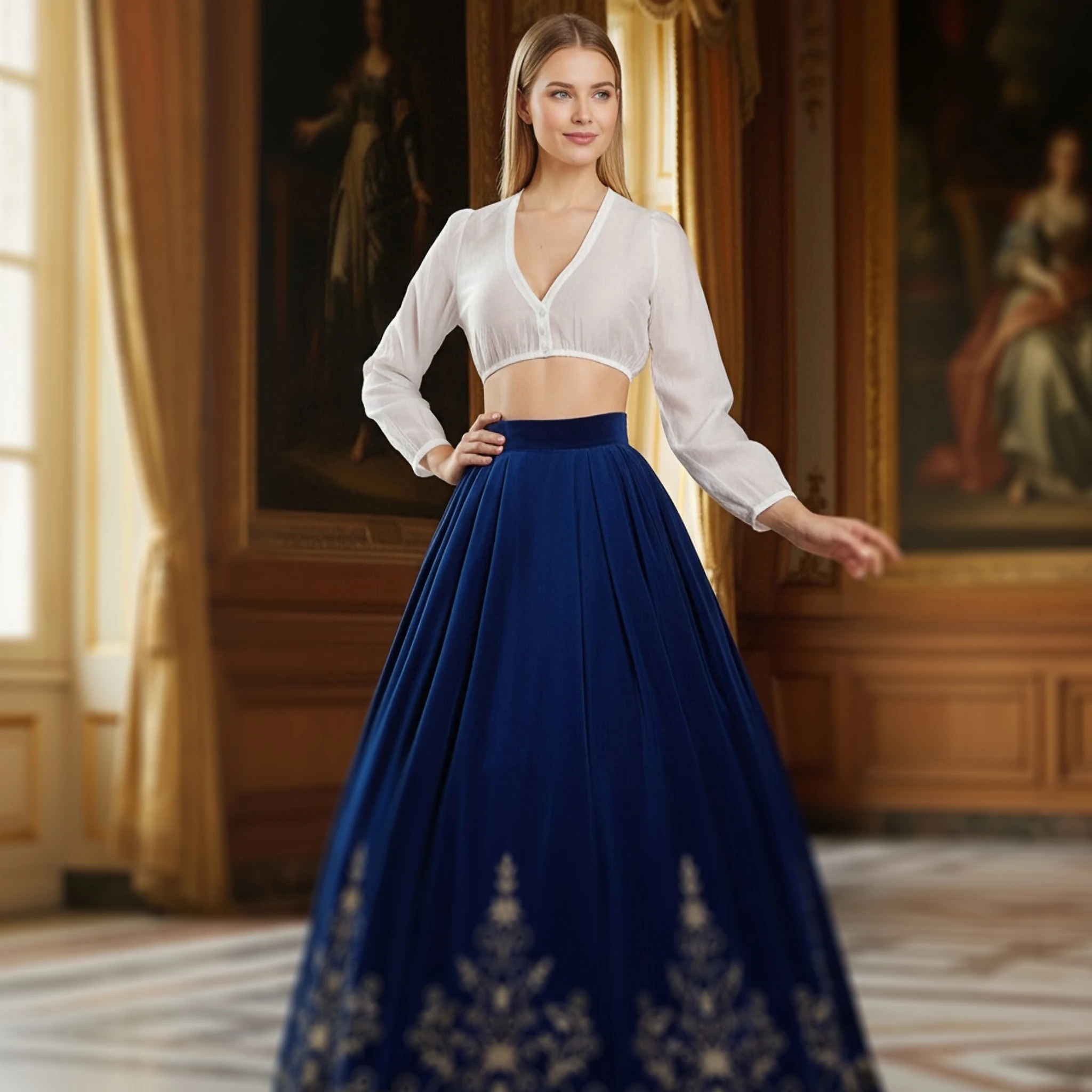 

Versatile Beer Festival Attire Oktoberfest Women's Beer Shirt with Long Sleeve V-neck Elastic Hem for Festivities for Women