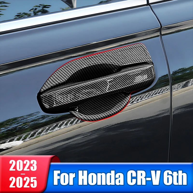 

Car Door Handle Door Bowl Protector Cover For Honda CRV 6th Gen 2023 2024 2025 CR-V Hybrid Trim Sticker Accessories