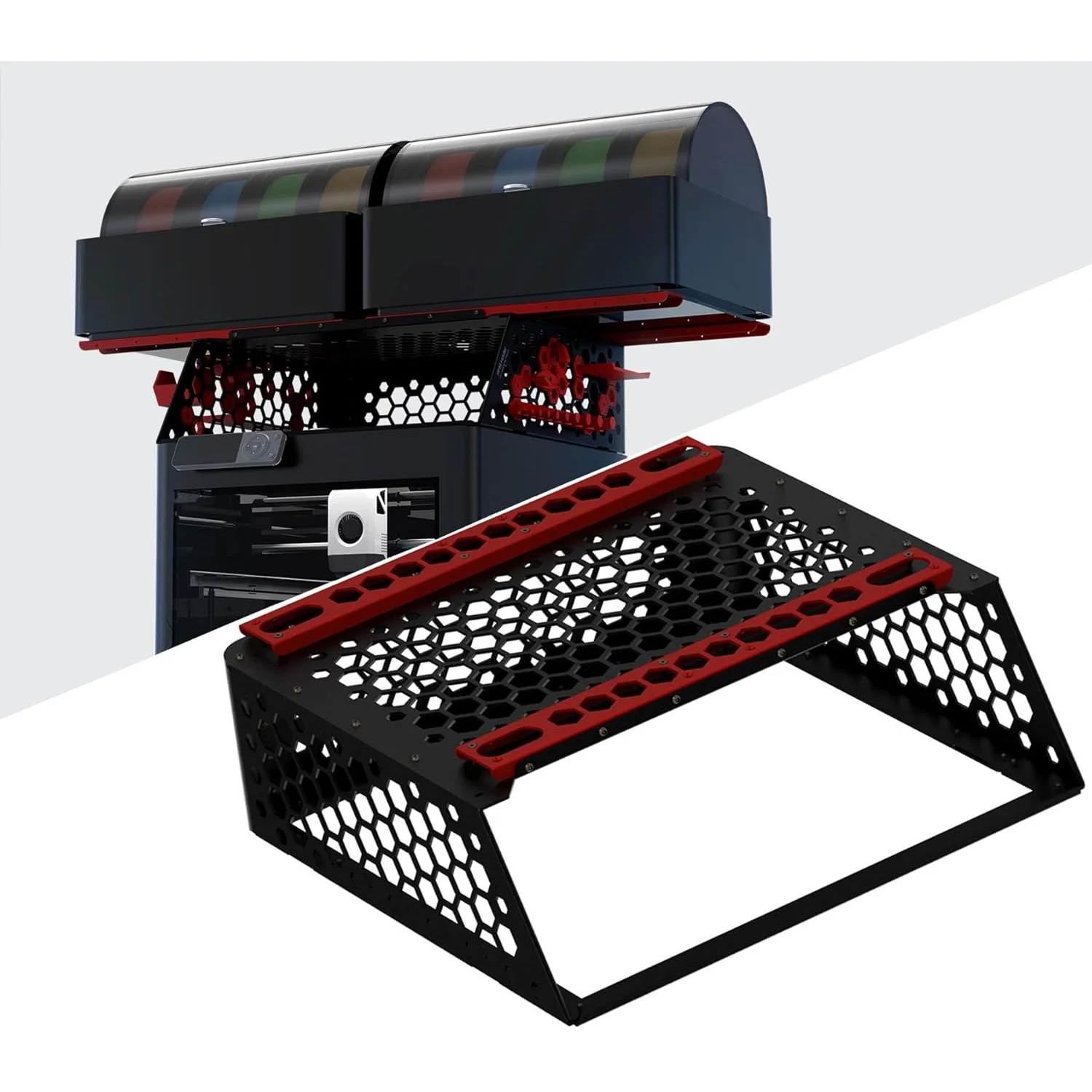 

Panda Perch AMS Stand Riser for Bambu-Lab P1S P1P X1C X1E 3D Printers, Storage Holder to Hold 2 AMS, AMS 2 Pro