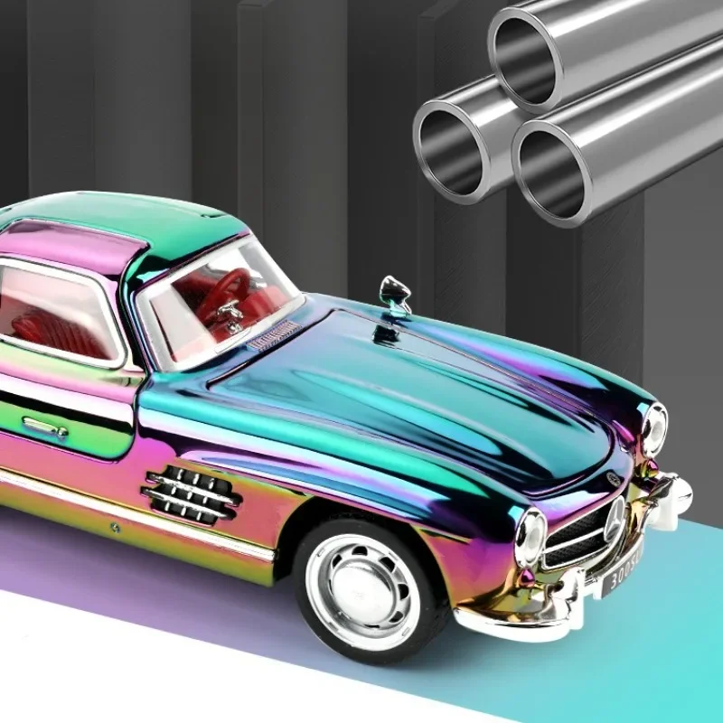 電気メッキダイキャスト 1:32 ベンツ 300SL クラシックカーモデル音と光プルバック装飾おもちゃ子供男の子ギフトミニチュア