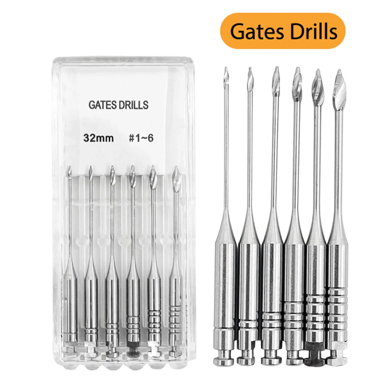 Dental Tools Root Cannal Endo Gate Drill File 28mm 32mm Stainless Steel Endodontic Instruments Dentist Dentistry Odontologia