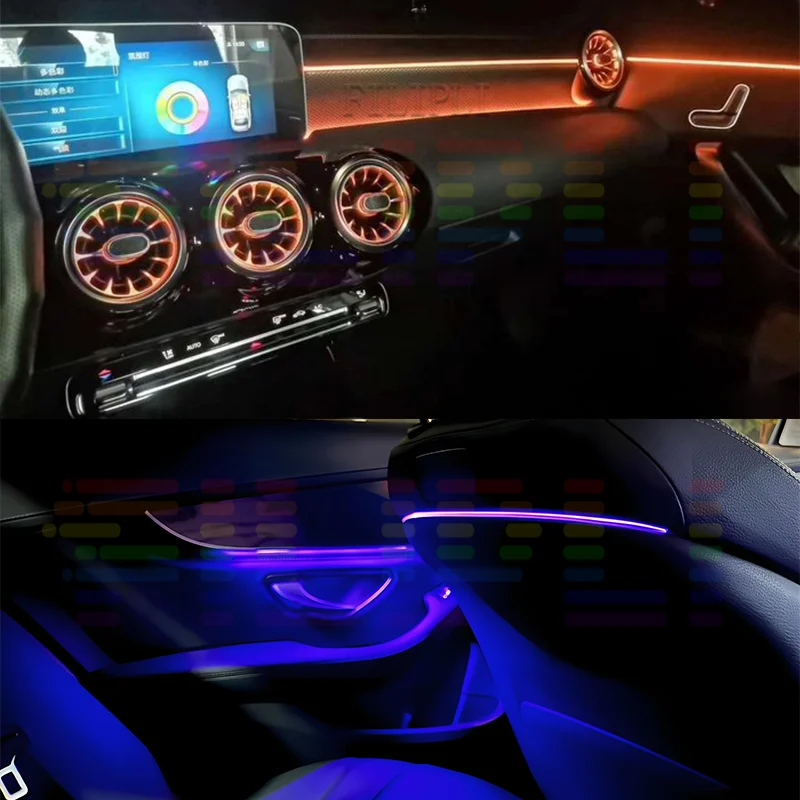 12 color Air outlet ambient light For Mercedes-Benz W117 W156 W176