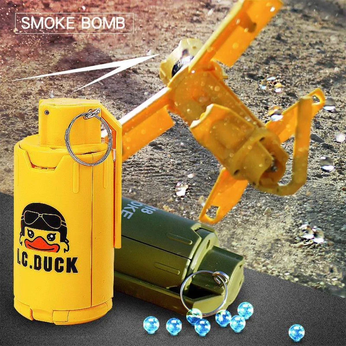 1/2 قطعة قنبلة مائية قنبلة يدوية نموذج M18 قنبلة دخان يمكن تحميلها بالقنابل المائية النثار في الهواء الطلق شخص حقيقي CS لعبة الدعائم #2