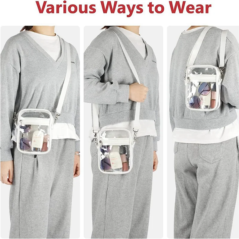 Emption!Clear Bag Stadium Approved, Clear Purse With Adjustable Shoulder Strap For Sports Outdoor