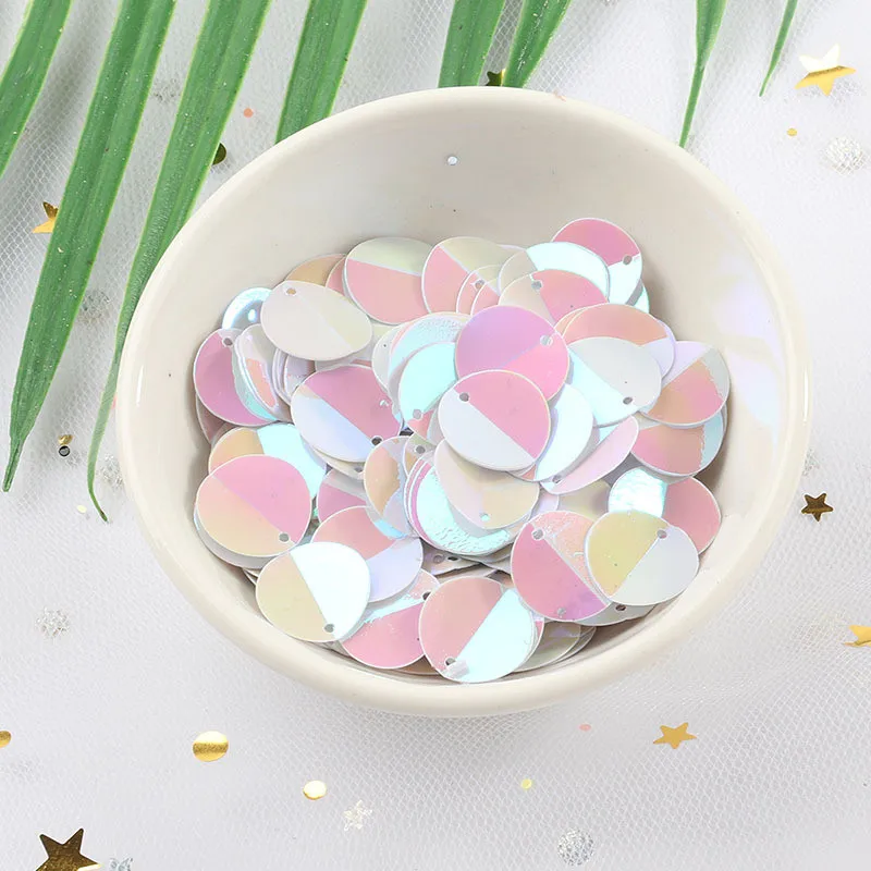 10g/Pack 12mm Oval Folded Half Sequin PVC Sequins Sewing Wedding Dress Craft Paillettes DIY Handmade Lentejuelas Accessories