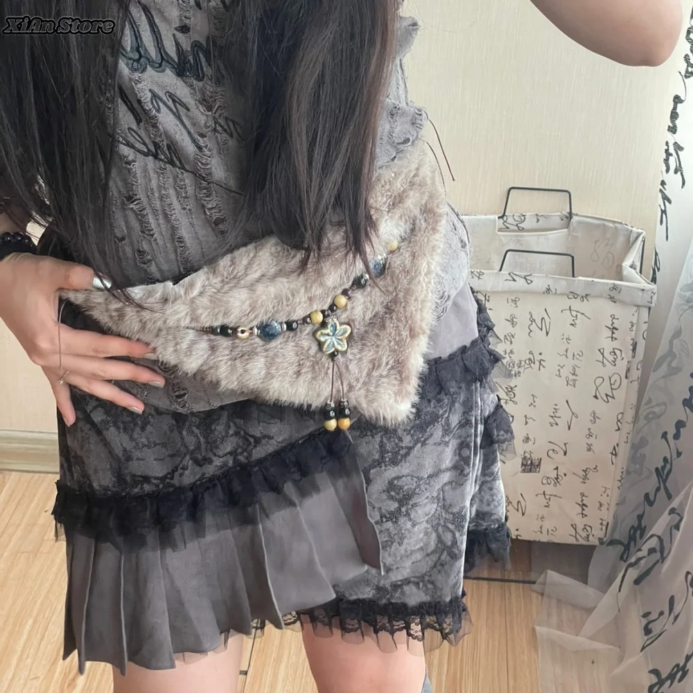 オリジナルレトロベルトギターウールウエストチェーンy2kサブカルチャーパンクスタイルスパイシーガール明るいダイヤモンドチェーンルネッサンスアクセサリー