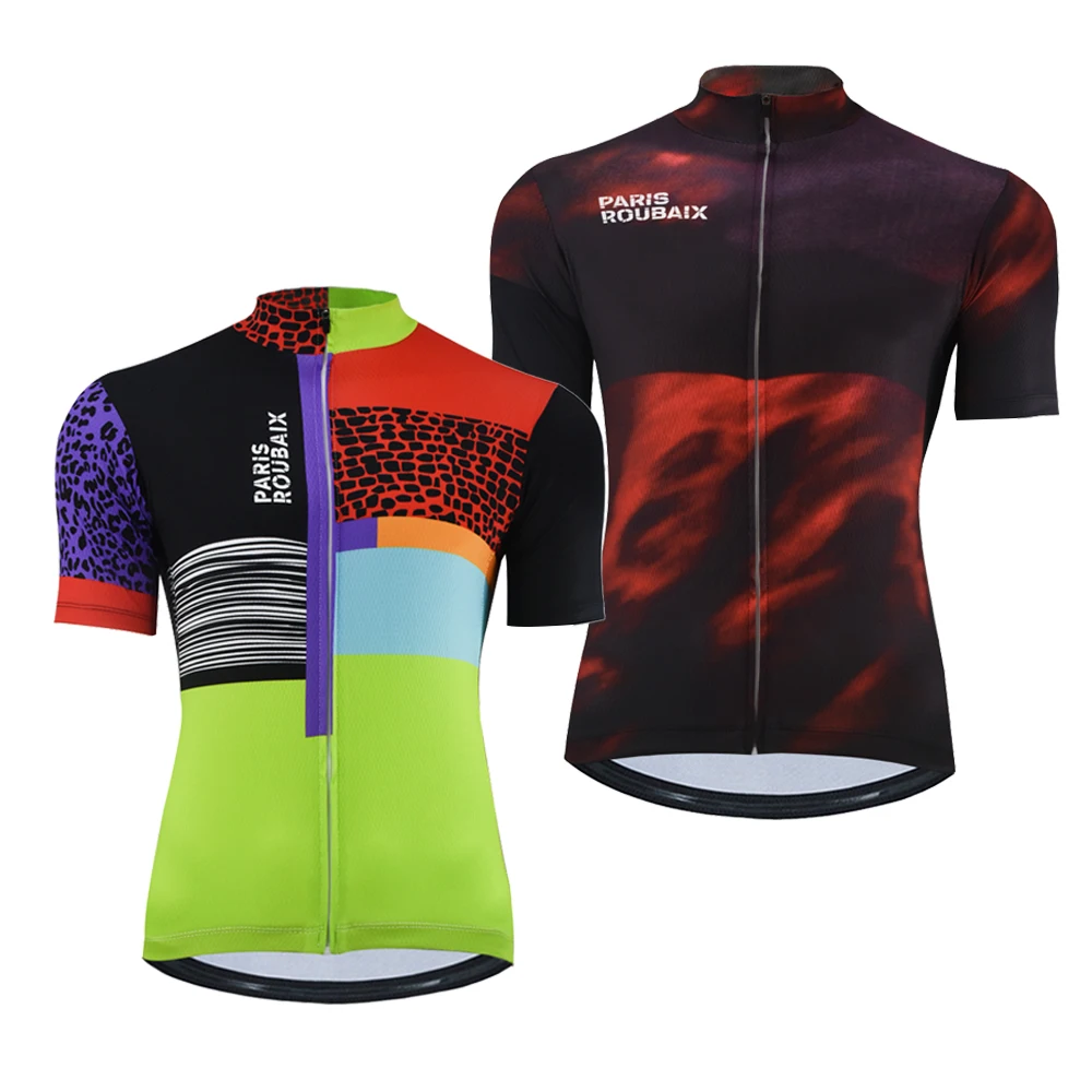 Paris Roubaix Gravel Cycling Jersey Men Mountain Bike Jersey Maillot Ciclismo Triathlon Road Cycling Top Summer