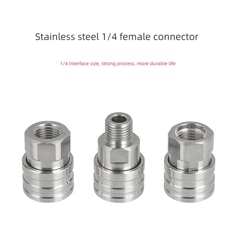 High Pressure Washer Quick Connect Coupler SS G1/4 External Internal M14 Thread Adapter Car Wash Water Gun Connector Fitting image 3