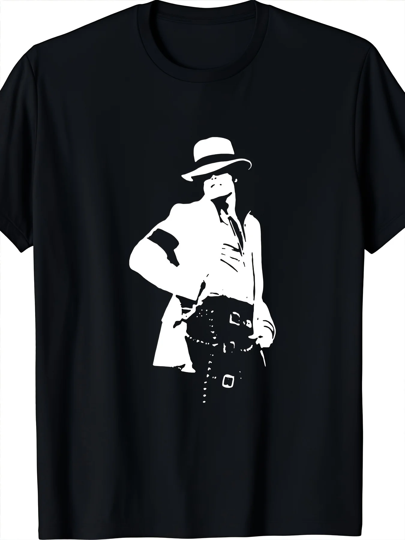 MJ Retro Tee T Shirt Men Women Silhouette King of Pop Dance Pose Print Short Sleeve Cotton Casual Tops