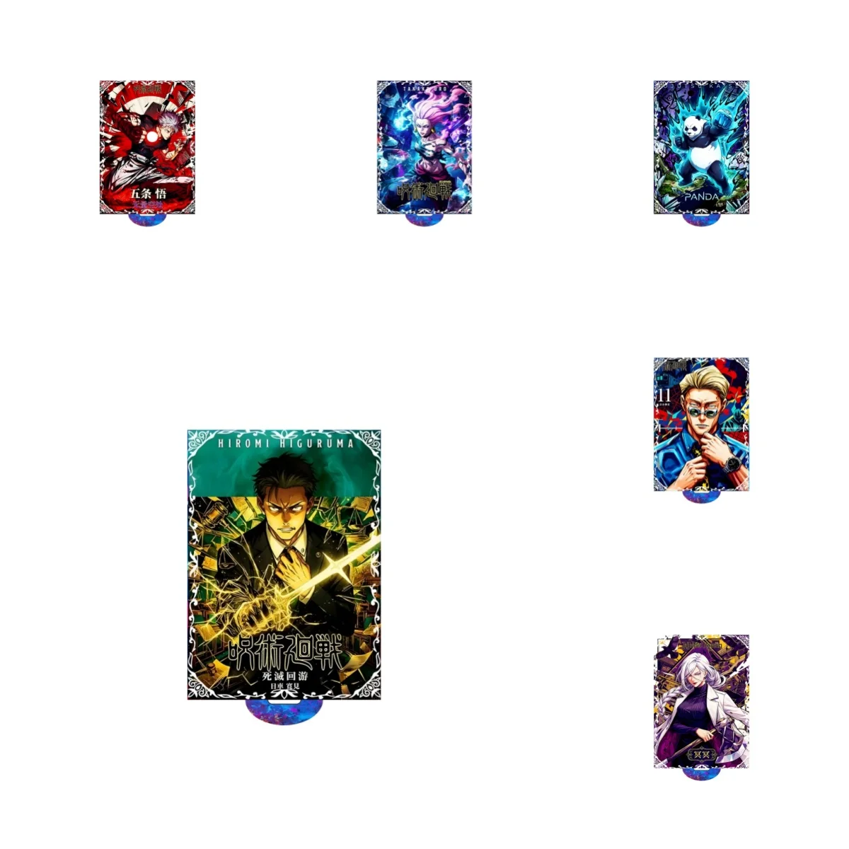 Anime JJ Kaisen Standing Anime Character Satoru Gojo Geto Suguru Peripheral Desktop Decoration Acrylic Bracket Fan Gift 15CM