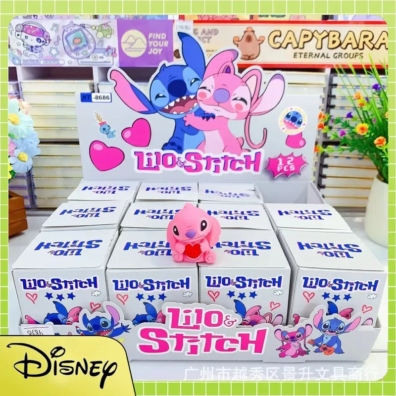 Disney Stitch Figure Cartoon Stitch Blind Box Dolls Anime Toys Lilo Stitch Toys Christmas Gifts For Kids Angel Model Ornament
