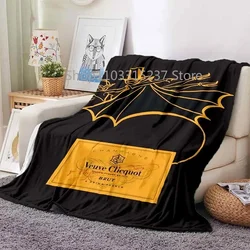 Coperta da tiro Champagne V-Veuve-Clicquot, divano letto caldo leggero camera da letto bagno soggiorno ufficio auto ginocchiere coperte