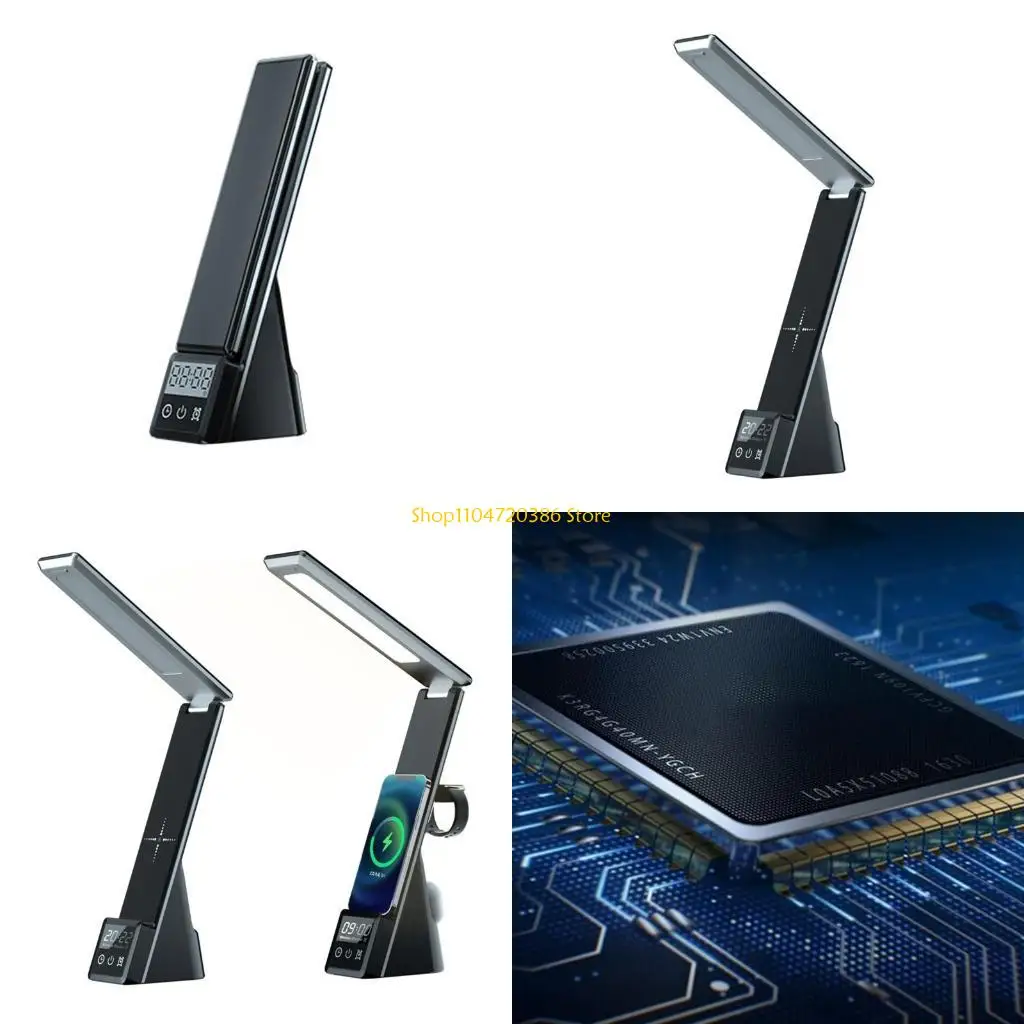 K0EA 3 in 1 Wireless Charging Station with Small Desk Lamp White/Warm Color/Warm White for 13 13 / 13 Mini