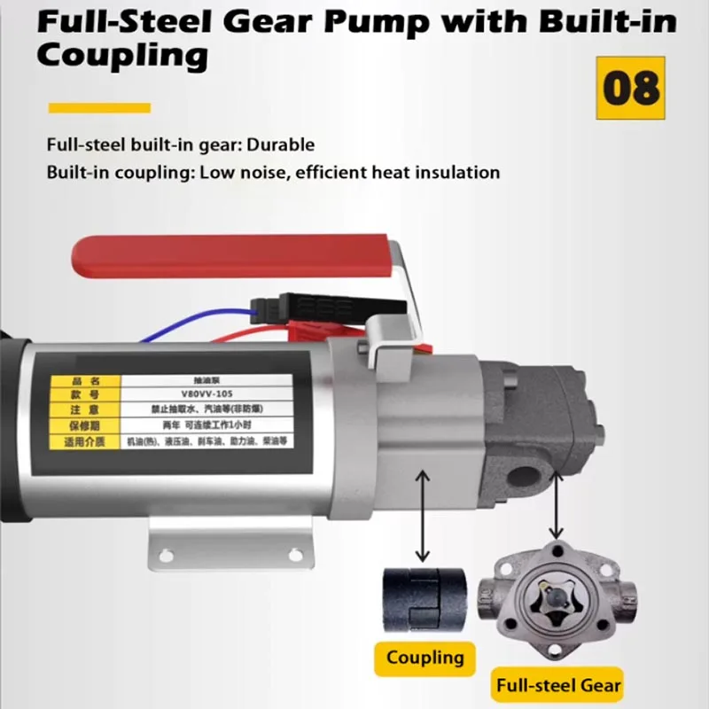 

Малогабаритный масляный насос постоянного тока 180 Вт, 12 В/24 В, шестеренчатый электрический циклоидный насос, гидравлический редукторный насос, автомобильный топливный насос 12 А