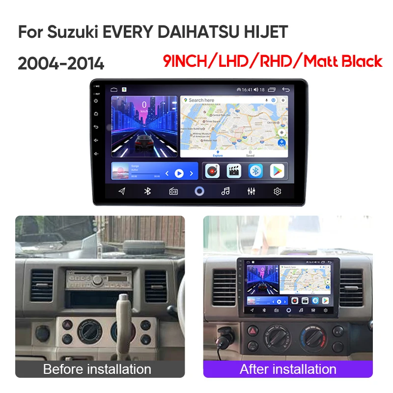 QSZN For Suzuki EVERY DAIHATSU HIJET 2004 - 2014 Android 13 Car