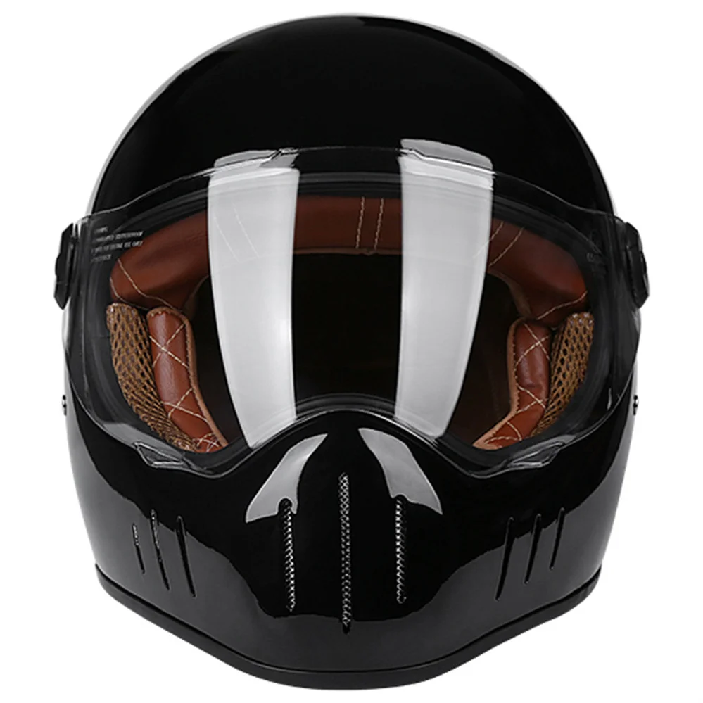 New Motorcycle Racing Full Face Motorbike Riding Helmet Chopper Style Dirt Bike Helm Retro Lightweight Cafe Racer Casque DOT ECE