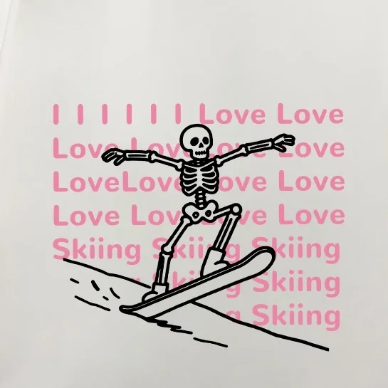 Loose Fit Pure Cotton Short Sleeve T-Shirt Unisex Creative Skeleton Skiing Print Comfortable Base Layer Shirt for Fitness