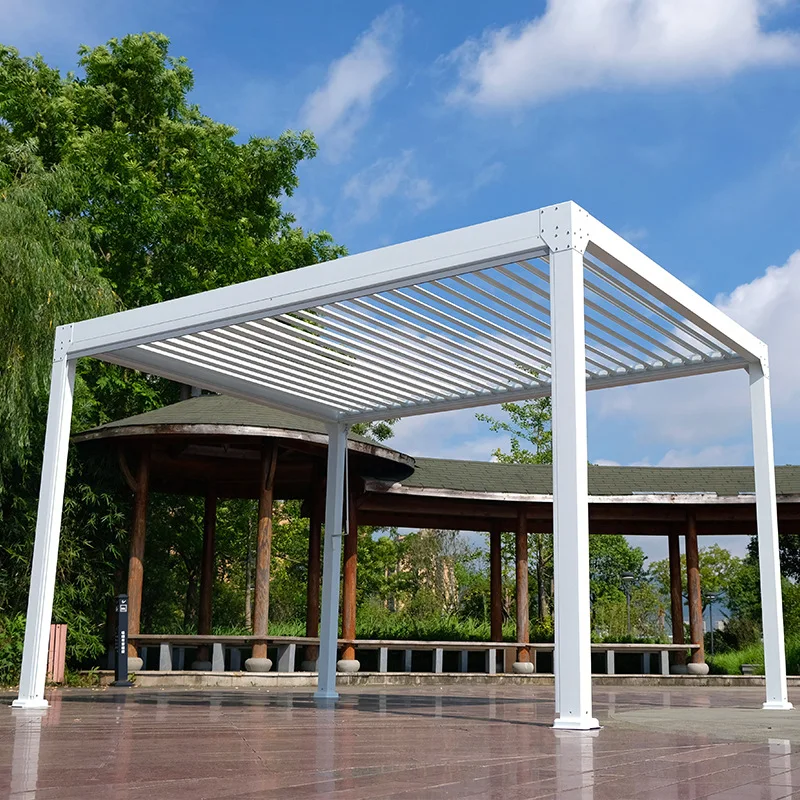 Outdoor gazebo electric courtyard garden terrace balcony awning aluminum alloy pavilion pergola 3X3M