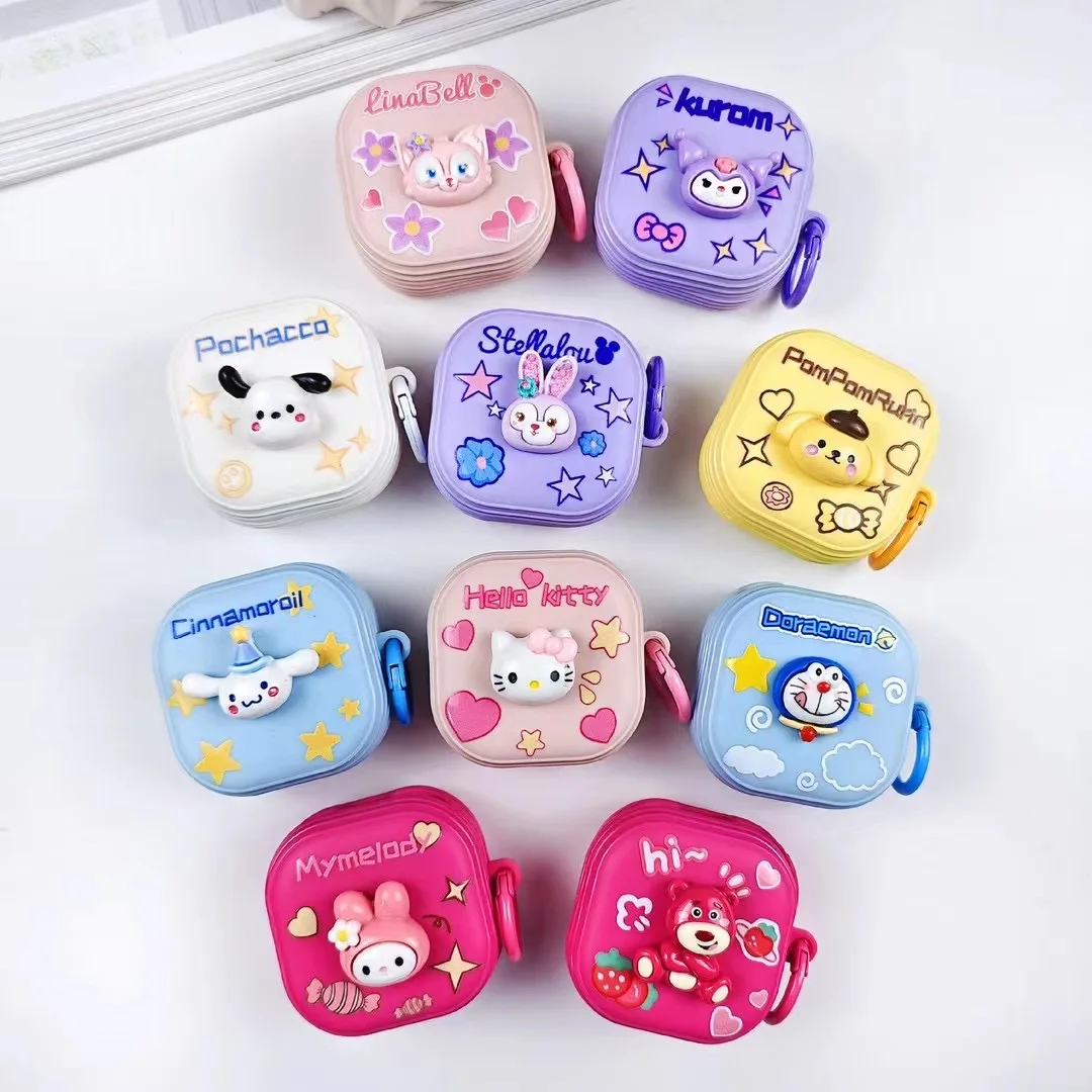 

Melody Kuromi Sanrio Cinnamoroll LOTSO LinaBell Hello kitty Anti-drop headphone Case For Samsung Galaxy buds2/Pro/Pro2/Live/FE