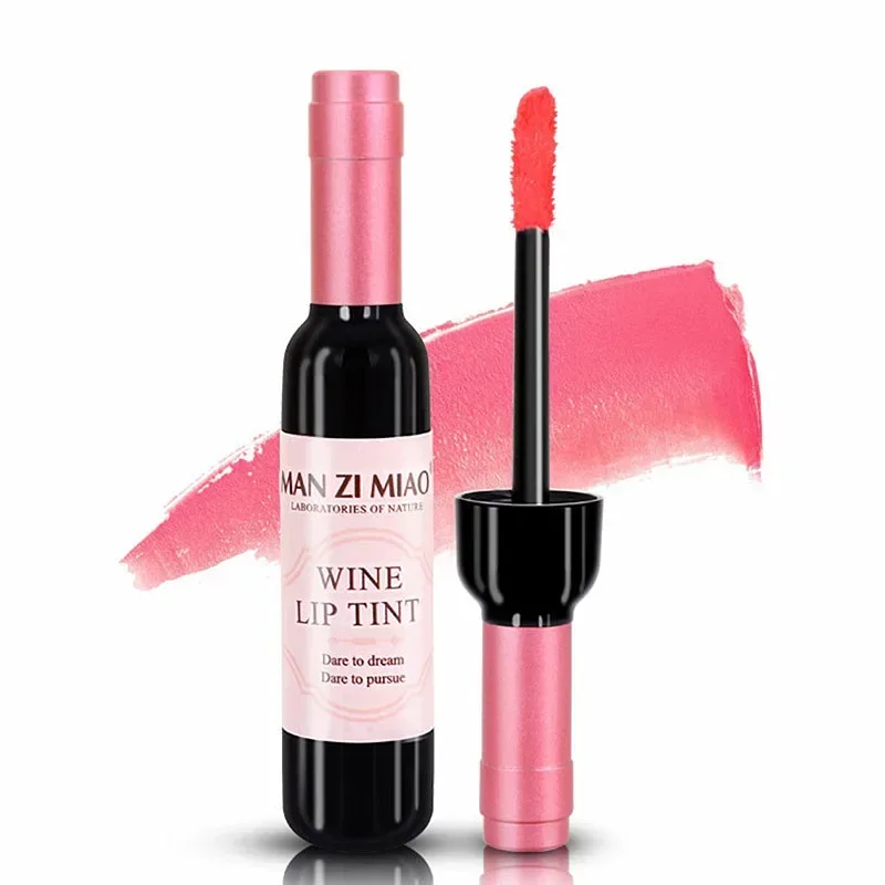 2022 New Arrival Wine Red Korean Style Lip Tint Baby Pink Lip For Women Makeup Liquid Lipstick Lip gloss red lips Cosmetic