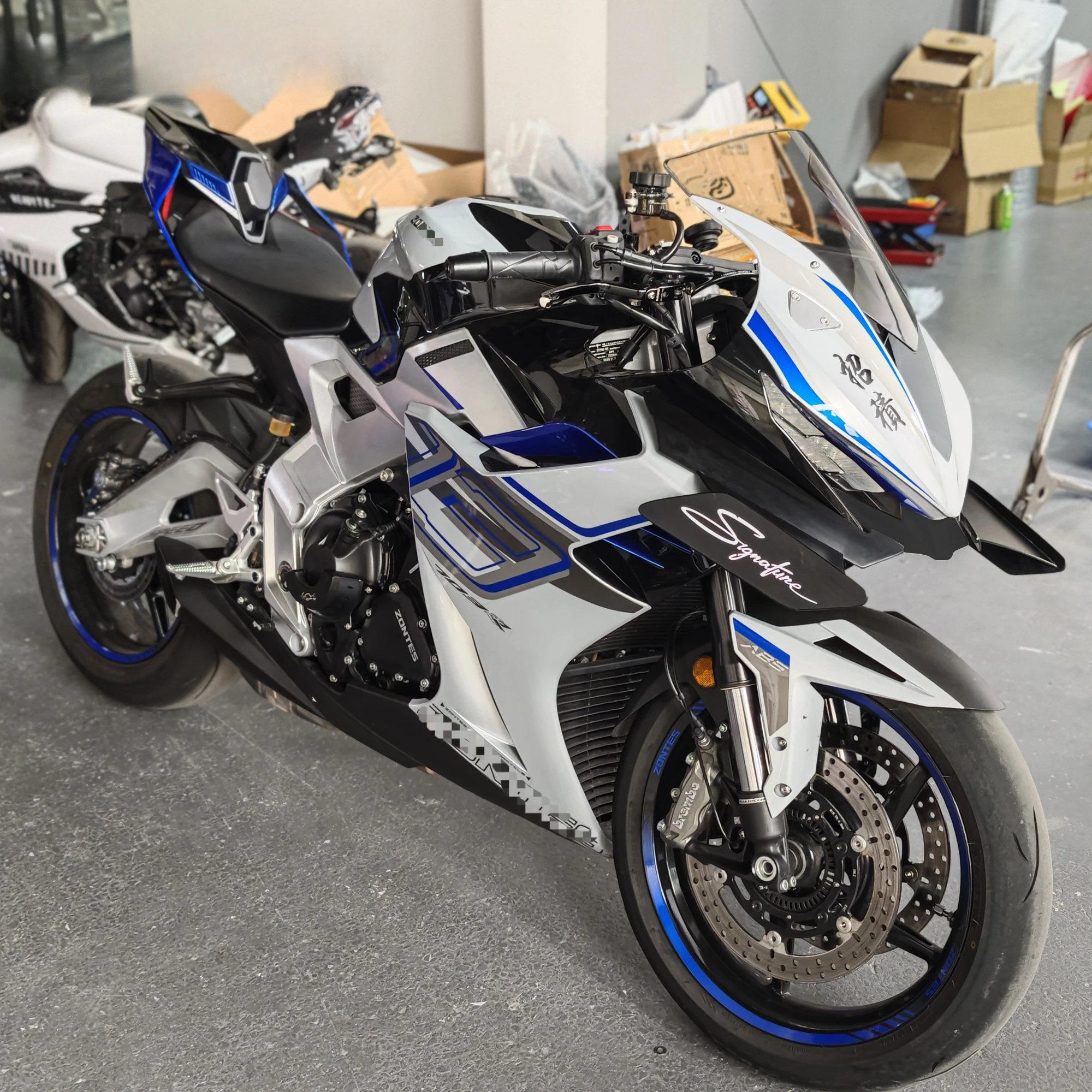 For ZONTES 703RR Motorcycle Front Nose Fairing Beak Extender Cowl Protector Fender Cover Front Fairing Winglets Aerodynamic