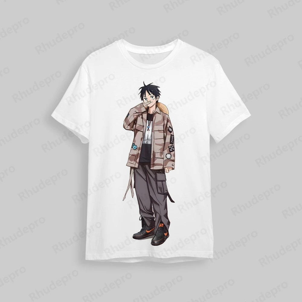 Camiseta de Anime One Piece masculina, 3D, Japão, Manga Curta, Camisa Luffy, Roupa Estampada, Tops, Popular, 2022