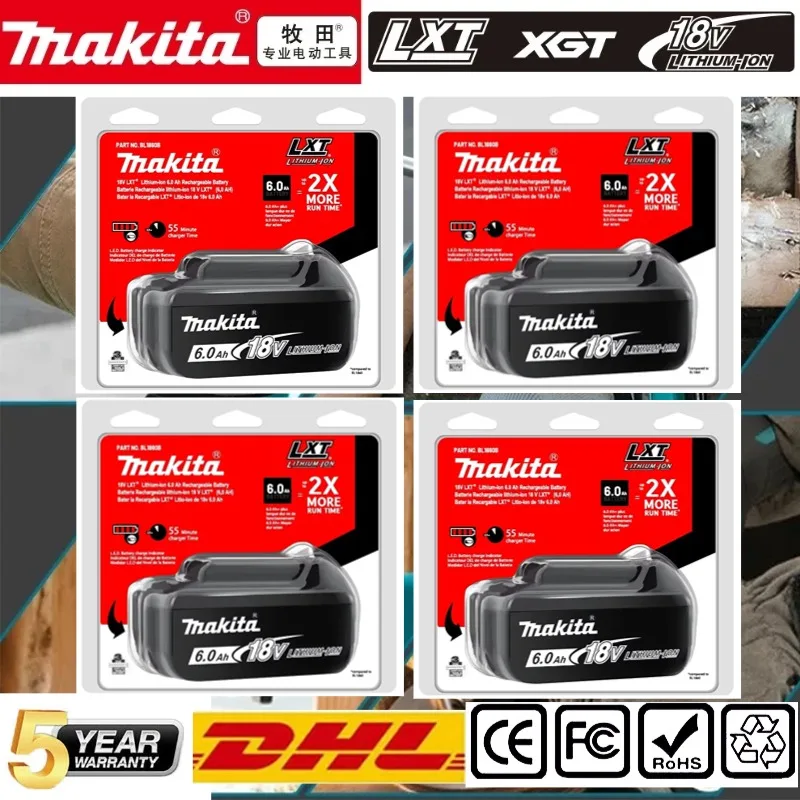 

Оригинальный аккумулятор Makita 18 В, 6 Ач, длительный срок службы, высокоскоростной аккумулятор 18650 ️ Для электроинструментов Makita BL1830 BL1840 BL1850 BL1860B