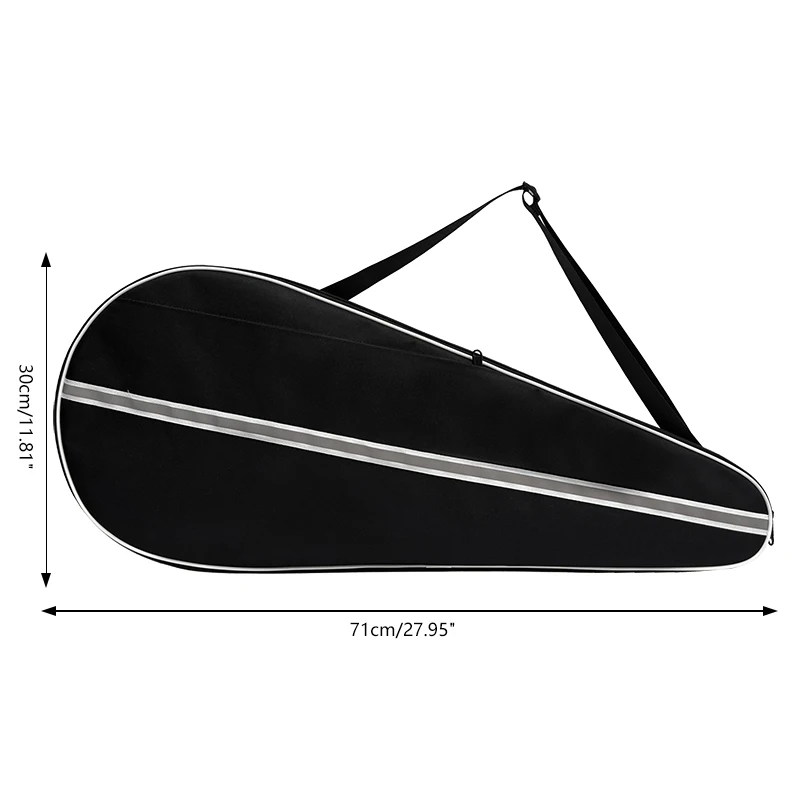 Reflective Padel Tennis Racket Bag Single Shoulder Racket Cover Waterproof Sports Racquet Storage Bag