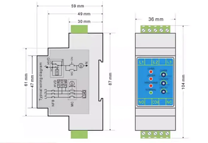 SmartGen HVD100 voltage detection module AC three-phase three-wire voltage detection module HVD300