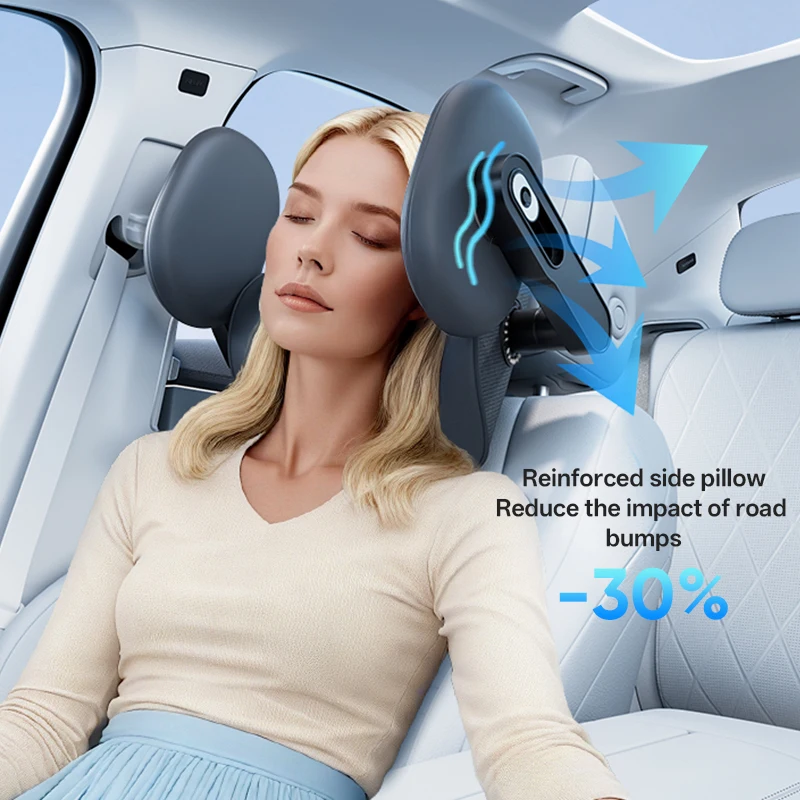 

2025 New Car Headrest Multifunctional Adjustable Memory Foam Pillow Support Cervical vertebrae and Head Car Sleep Side Pillow