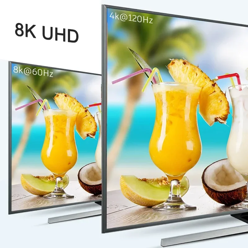 8K 1x2 HDMI الفاصل 4K @ 120 هرتز HDMI2.1 محول الفيديو 1 في 2 خارج 3D HDR العرض المزدوج ل PS5 Xbox لعبة الكمبيوتر المحمول إلى شاشة التلفزيون