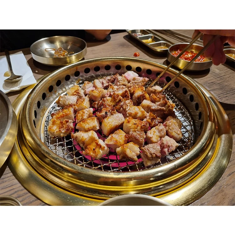 Custom Commercial Indoor Electric BBQ Grill Table Metal Restaurant Grill with Exhaust Feature