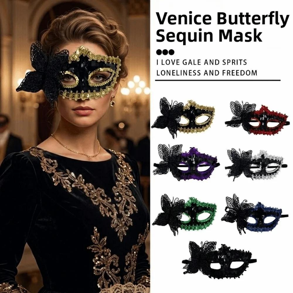 Half Face Butterfly Masquerade Mask Elegant Side Flower Butterfly Hand Hold Mask Party Costume Decorative Masquerade Mask