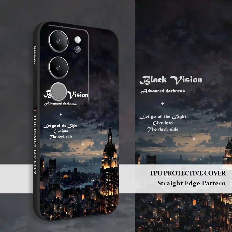 

City Night View Phone Case For VIVO V50 V40 V30 V29 V29E V27 V27E V25 V25E V23 V23E V21 V20 Y20 Y12 Y21 Y22 Pro Silicone Cover