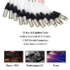 PRORECK 8x4 채널 로우 프로파일 XLR 전송 회로 기판 스네이크 케이블, 라이브, 녹음, 무대, 스튜디오, 25FT용 XLR 분배기 케이블 6