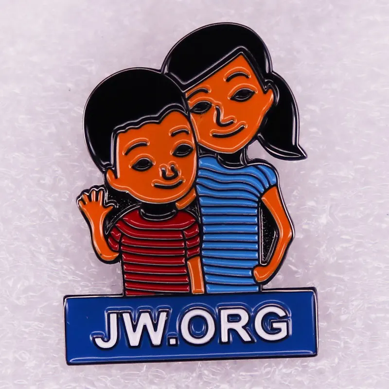 JW ORG Cartoon Metal Brooch Cartoon Metal Brooch Collecting Creativity Anime Enamel Pins New Year Gift