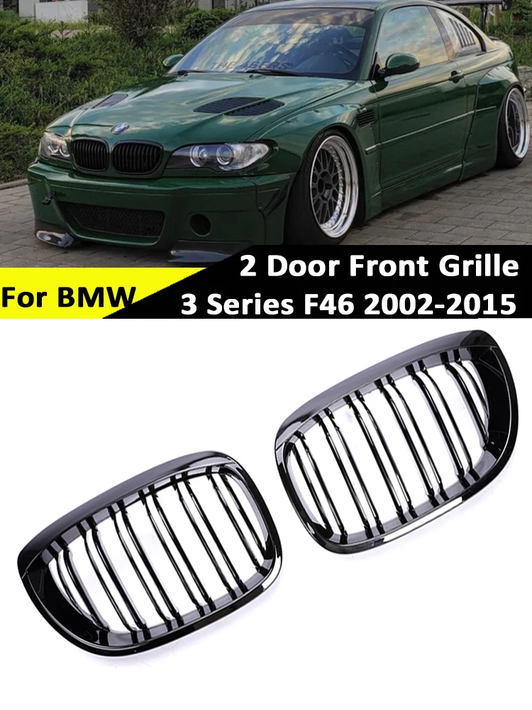 

For BMW 3 Series E46 LCI 2002-2005 M Style Carbon Fiber Racing Grill Front Kidney Bumper Grill Facelift 2 Doors Accessories