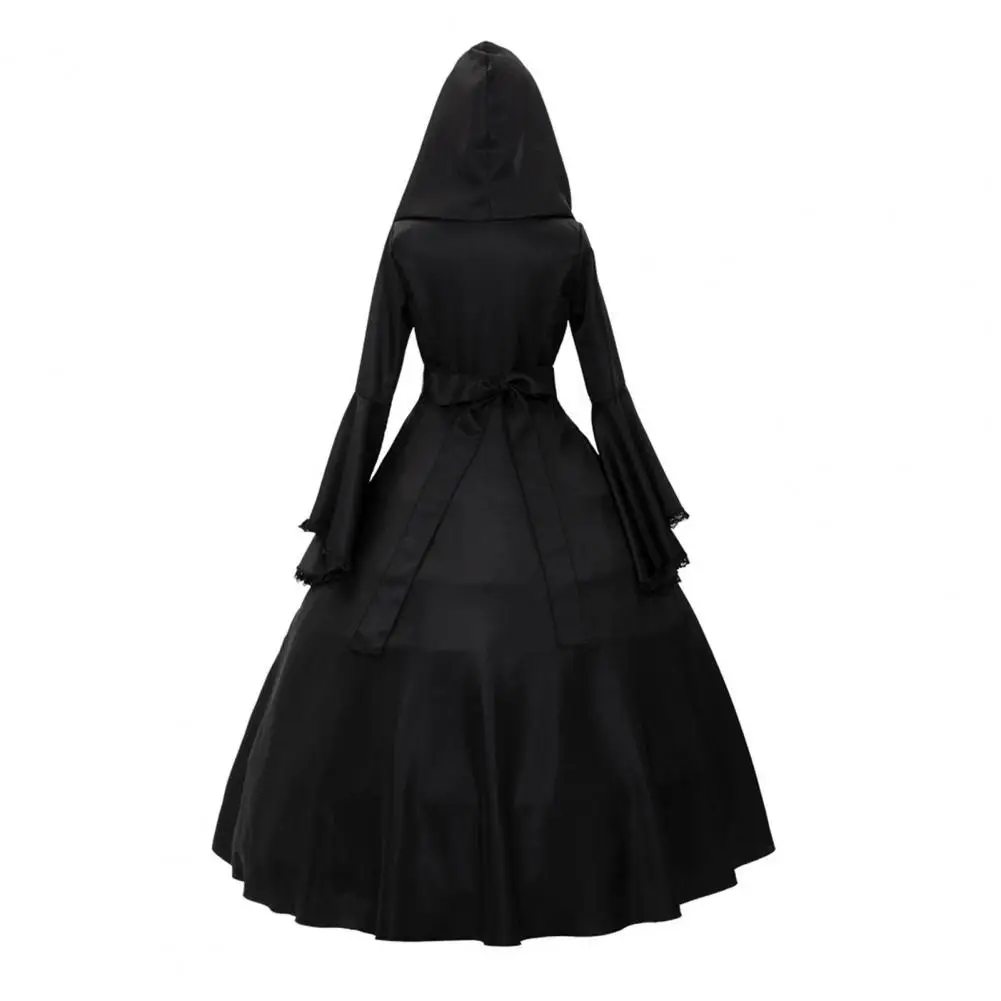 Personal Touch Kleid Hexenkleid Halloween Kostüm Kapuzenkleid für Frauen Vintage Renaissance Cosplay Outfit für Make-up-Partys