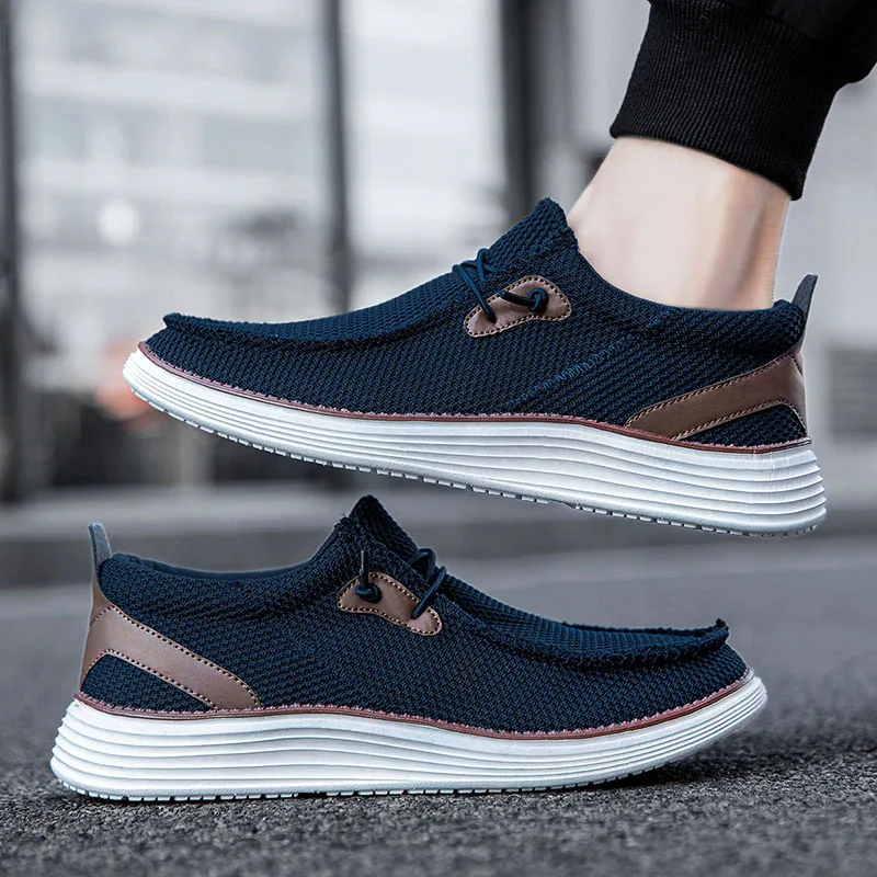 Fujeak Lichtgewicht Heren Schoenen Loafers Voor Heren Comfortabele Ademende Wandelen Sneakers Tenis Jogging Casual Gym Schoenen