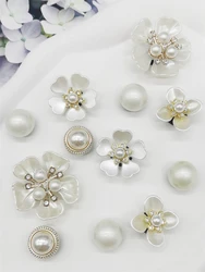 12PCS ABS Shoe Charms Buckles DIY Adorable Clog Accessories White Floral Decorations Ornaments Fit Women Sandals Halloween Gifts