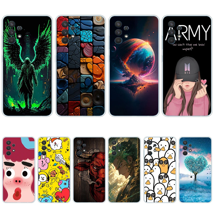 S3 colorful song Soft Silicone Tpu Cover phone Case for Samsung Galaxy a13/a32 4G