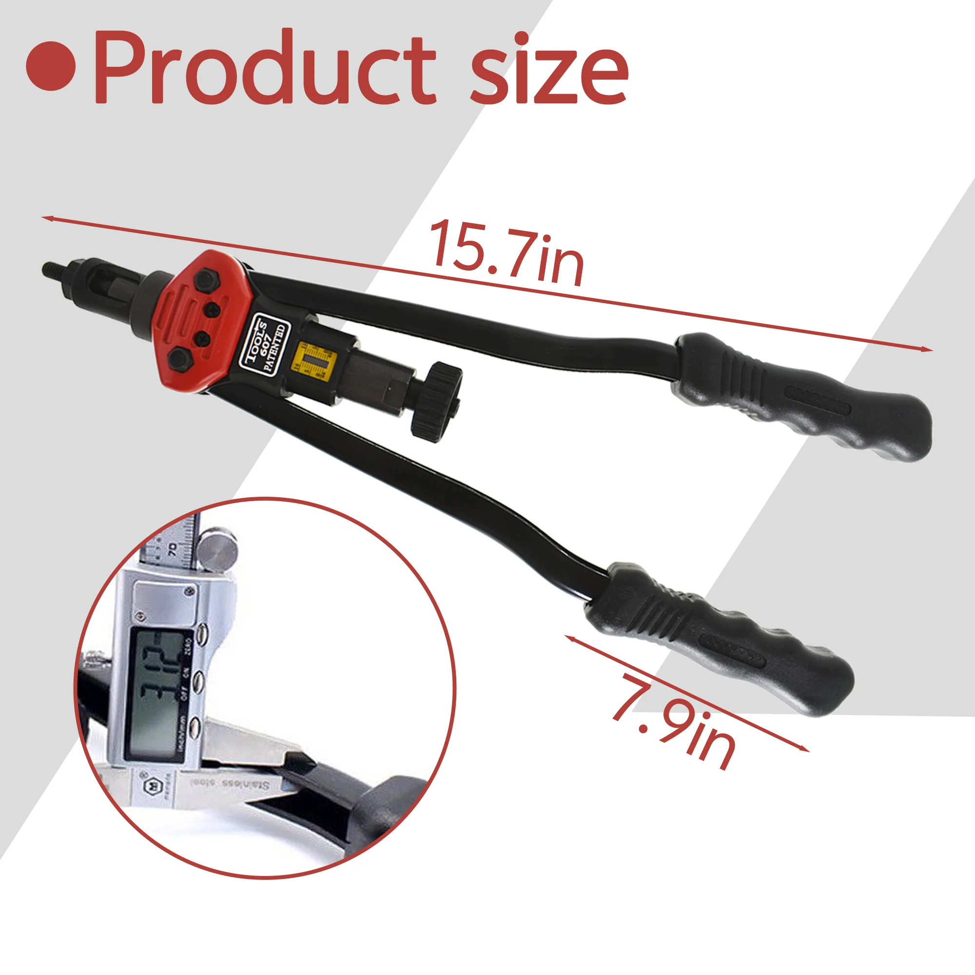 16 Inch Rivet Nut Tool, Professional Rivet Nut Tool Kit with 11 Metric & Inch 110pcs Rivnuts and Case - WE-889