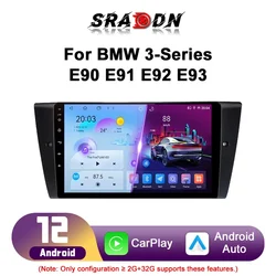 For BMW 3 Series E90 E91 E92 E93 Android Car Radio Automotive Multimedia Video Player Navigation GPS Carplay Screen Auto Stereo
