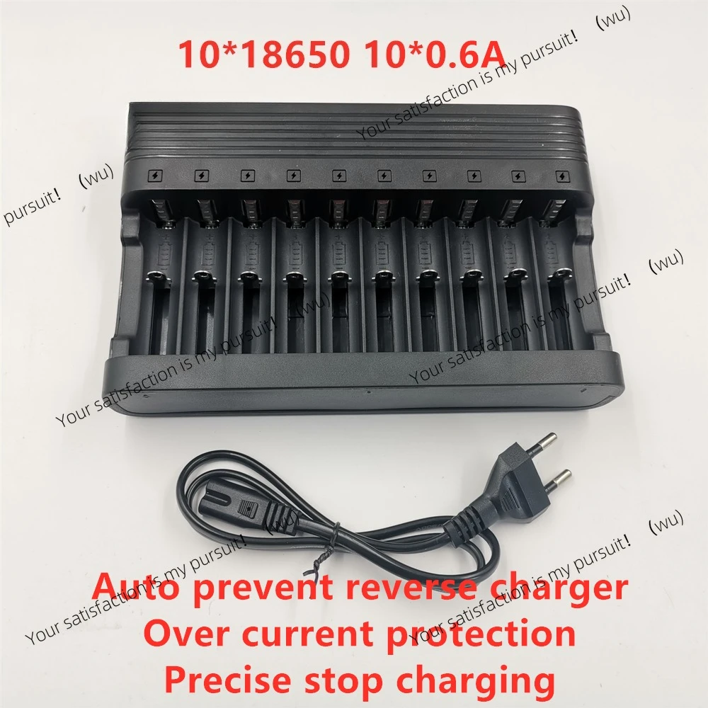 

18650 rechargeable lithium battery charging, ten independent charging, fast charging 16340 charging 10 * 0.6A 6A