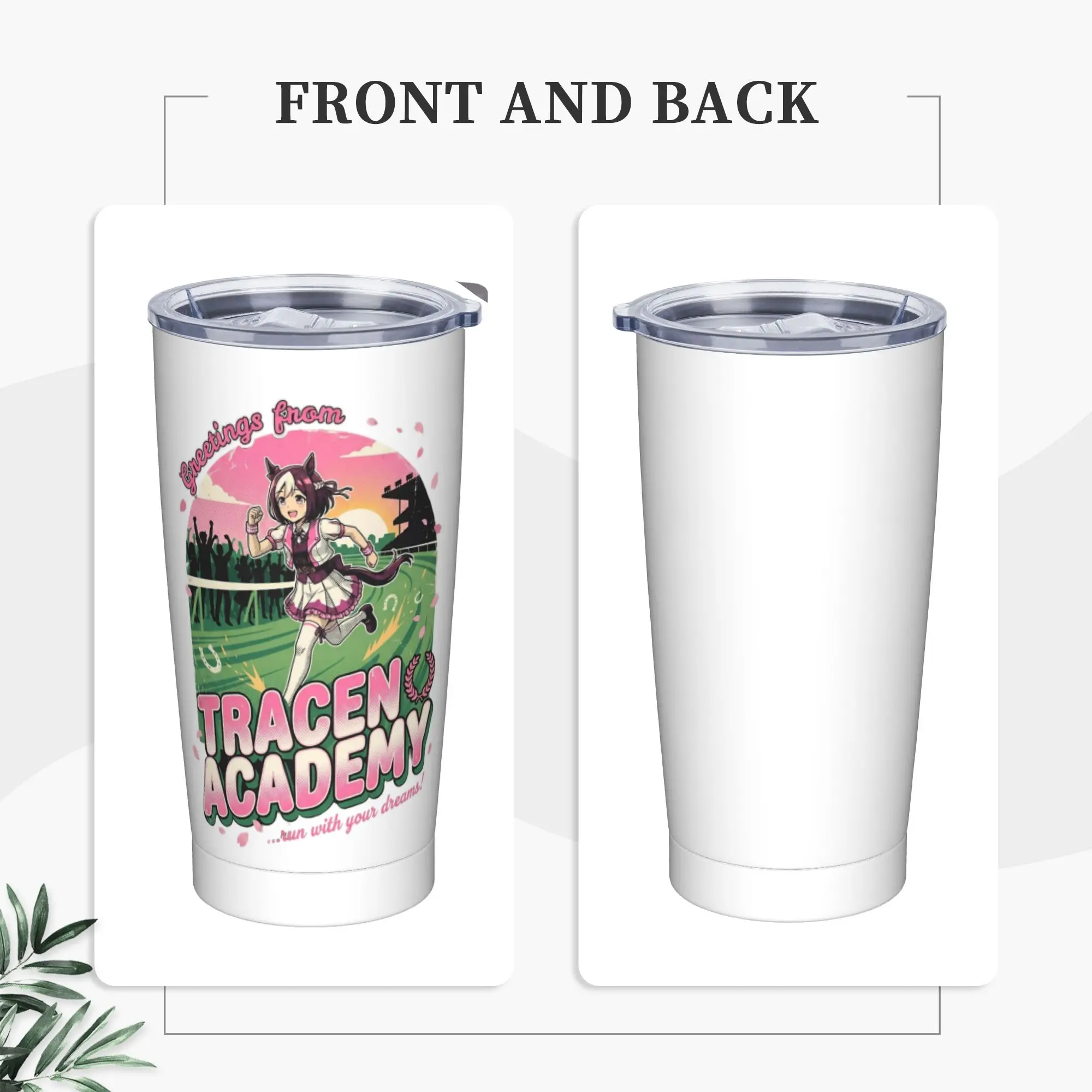 Stainless Steel Tumbler Greetings Umamusume Academy Horse Girls Thermal Cups  Portable Cold Drink Mugs Cup Beach Water Bottle