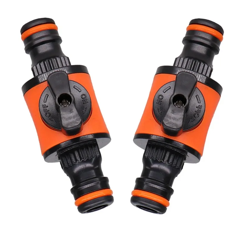 1PC 16MM Equal Garden Hose Shut Off Valve Fitting Plastic Tubing Tap Adapter Quick Joint for Watering Irrigation Car Wash