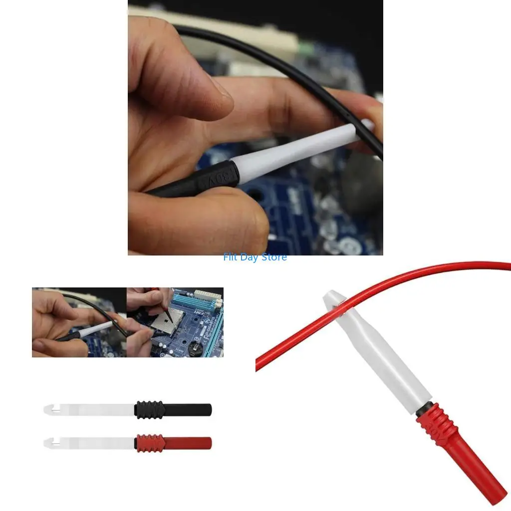 F92C Back Probe Pins 2Pcs Flexible Bendable Test Probes for Wire Piercing Automobile Car Repairing Electrical Testing