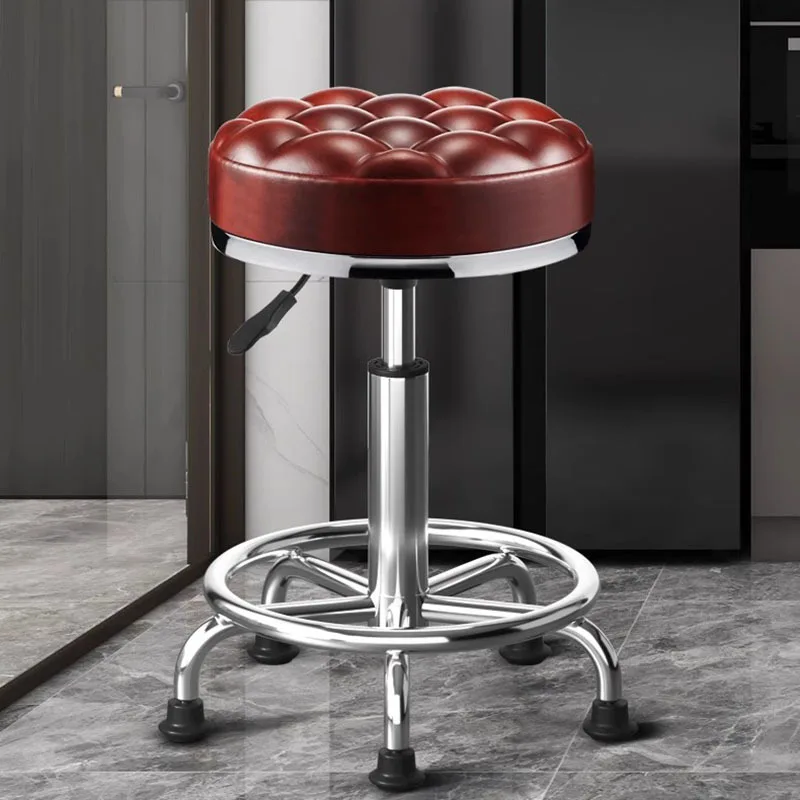 

Hairdressing Stool Vintage Barber Chair Barbershop Beauty Stools Professional Rotating Work Chairs Wheels Chaise Salon Equipment