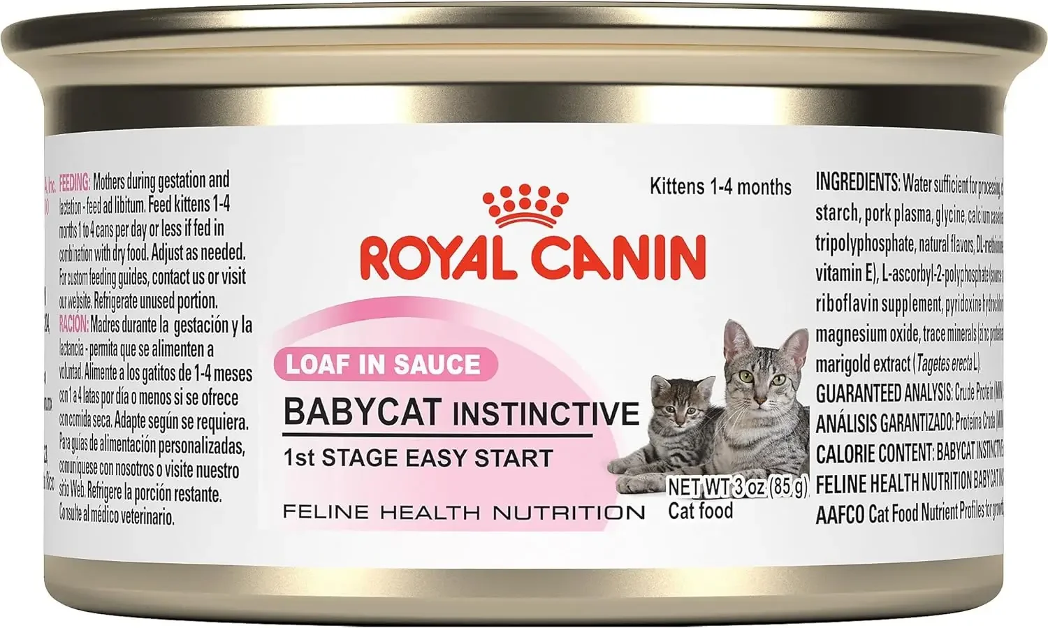 

Royal Canin Feline Health Nutrition Kitten Thin Slices in Gravy Canned Cat Food, 3 oz can (24-count)