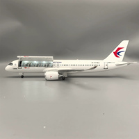 1:82 Scale Aircraft 47cm China Eastern Airlines C919 Simulated Civil Passenger Model Resin Diecast Flip Cover Plane With Light